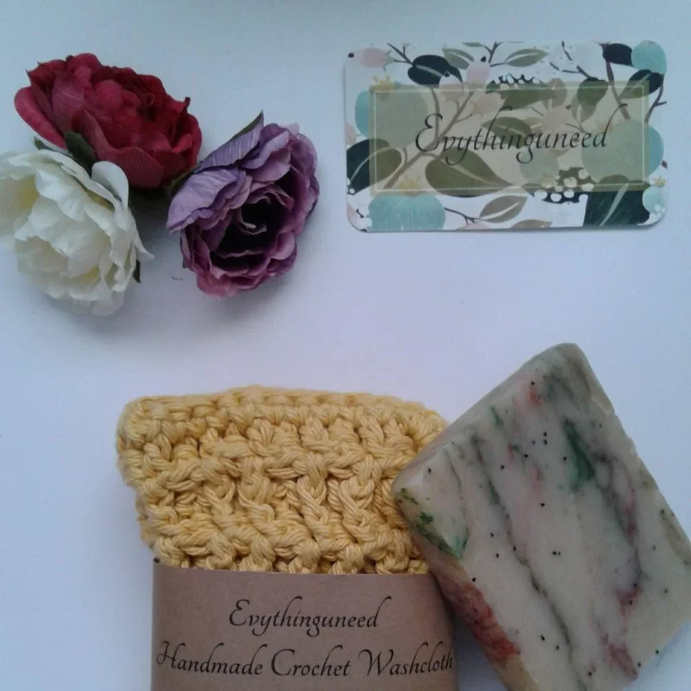 Handmade Crochet Wash Cloth Square